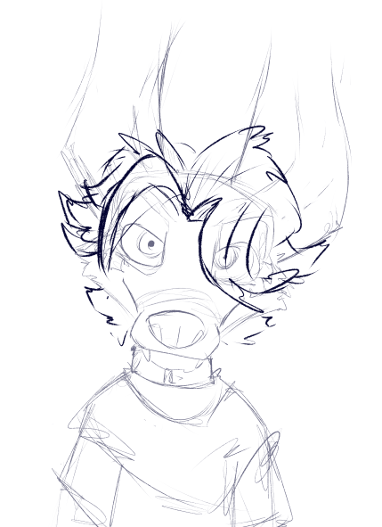 A sketch of a Crux looking right at you~