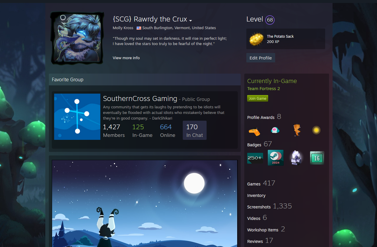 What my real account looks like
